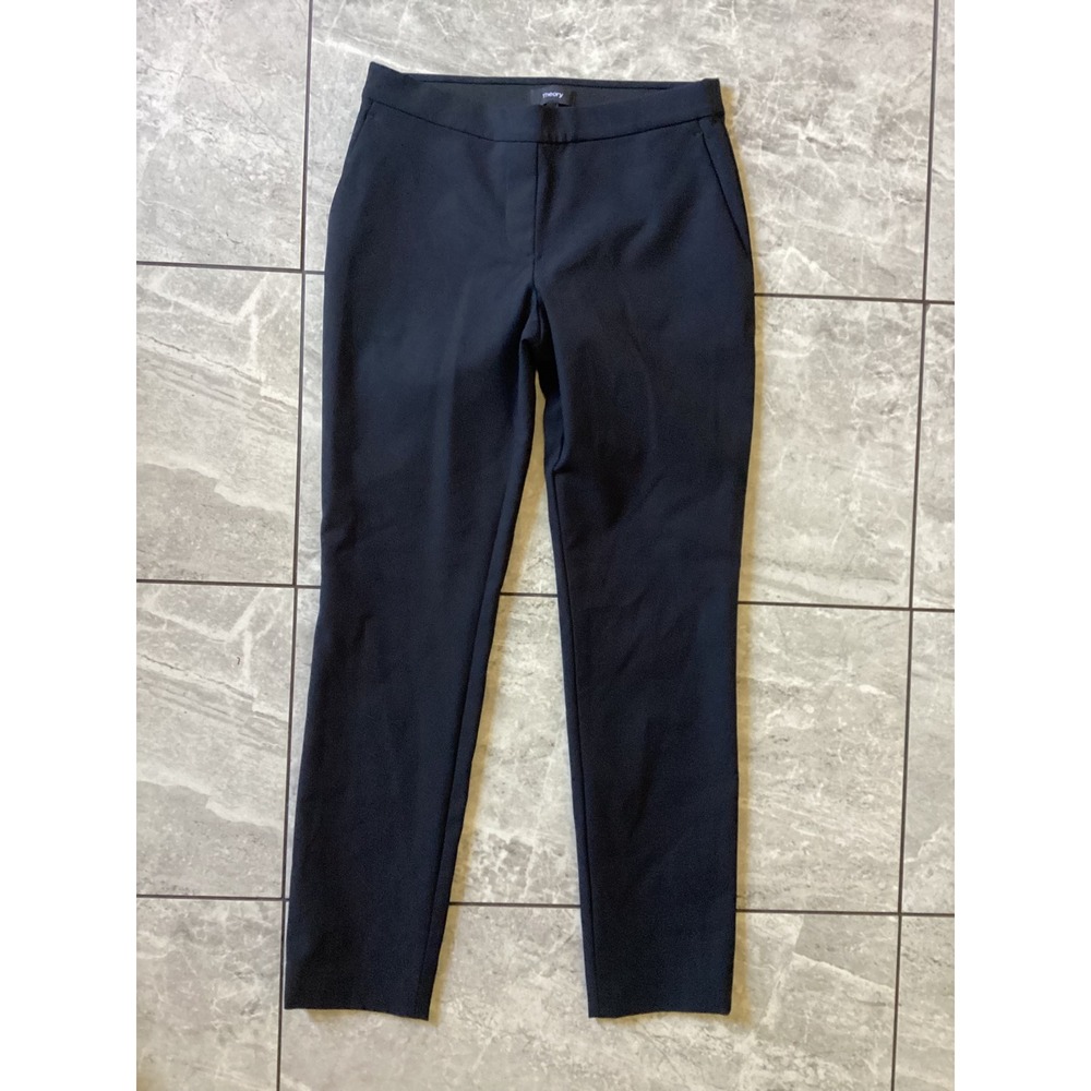 Theory Thaniel Kenett Black Slim Tapered Tech Pants Womens Size 00